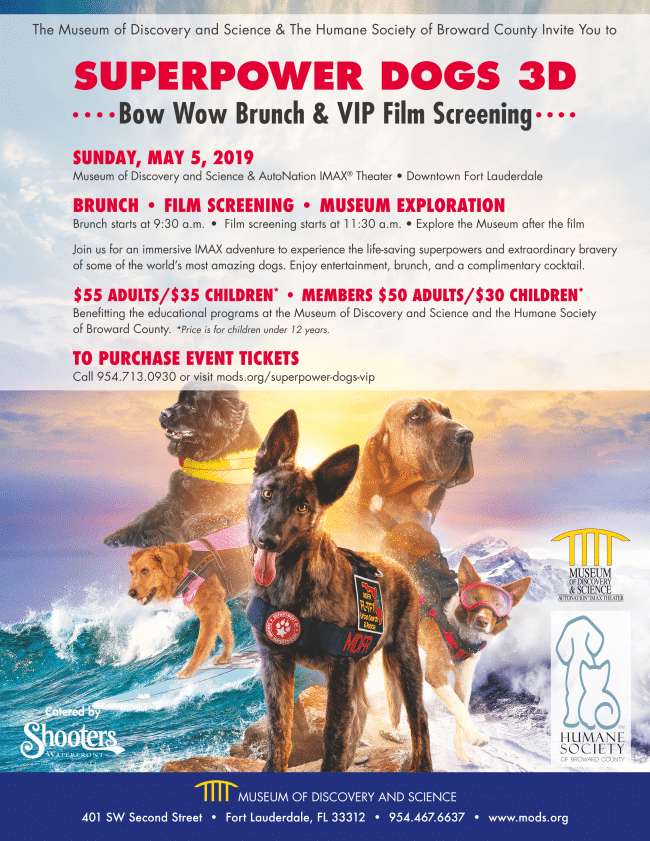 ow Wow Brunch & VIP Film Screening - Superdogs 3D