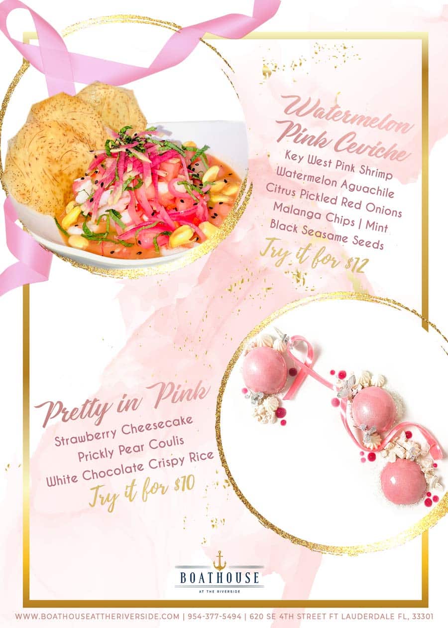 Boathouse Food Specials for Pinktober