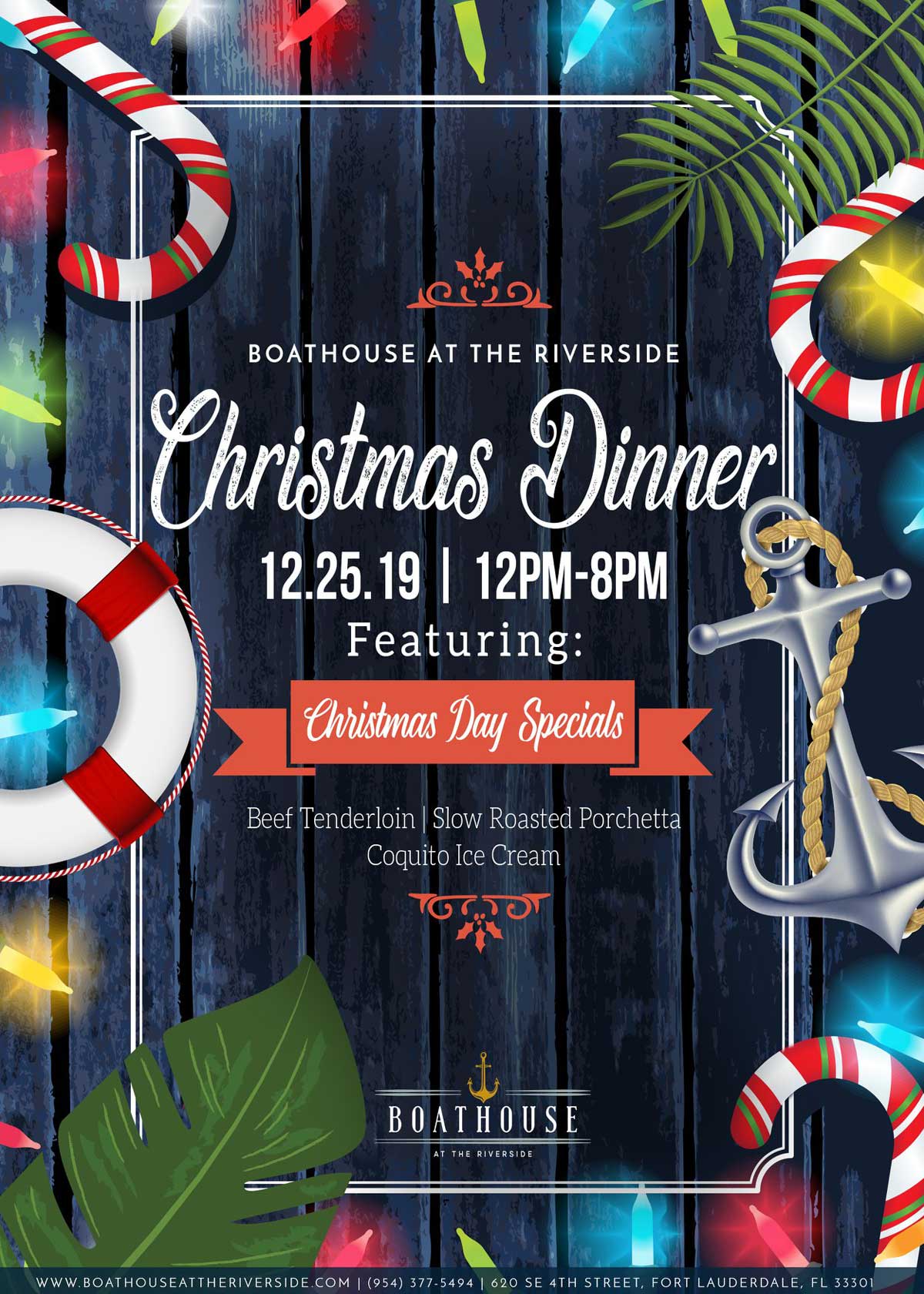 Christmas at The Boathouse at Riverside Hotel | December 25, 2019