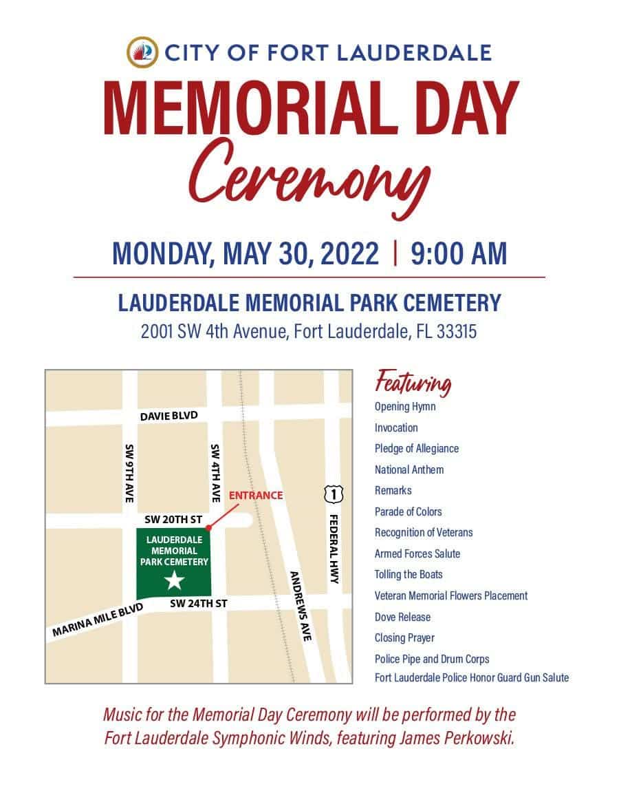 Memorial Day Ceremony - City of Fort Lauderdale - May 30, 2022