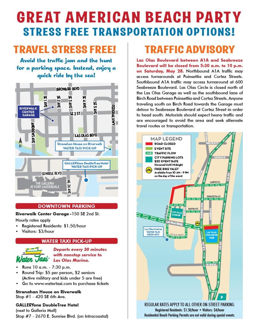 Traffic Advisory Map and Parking Details