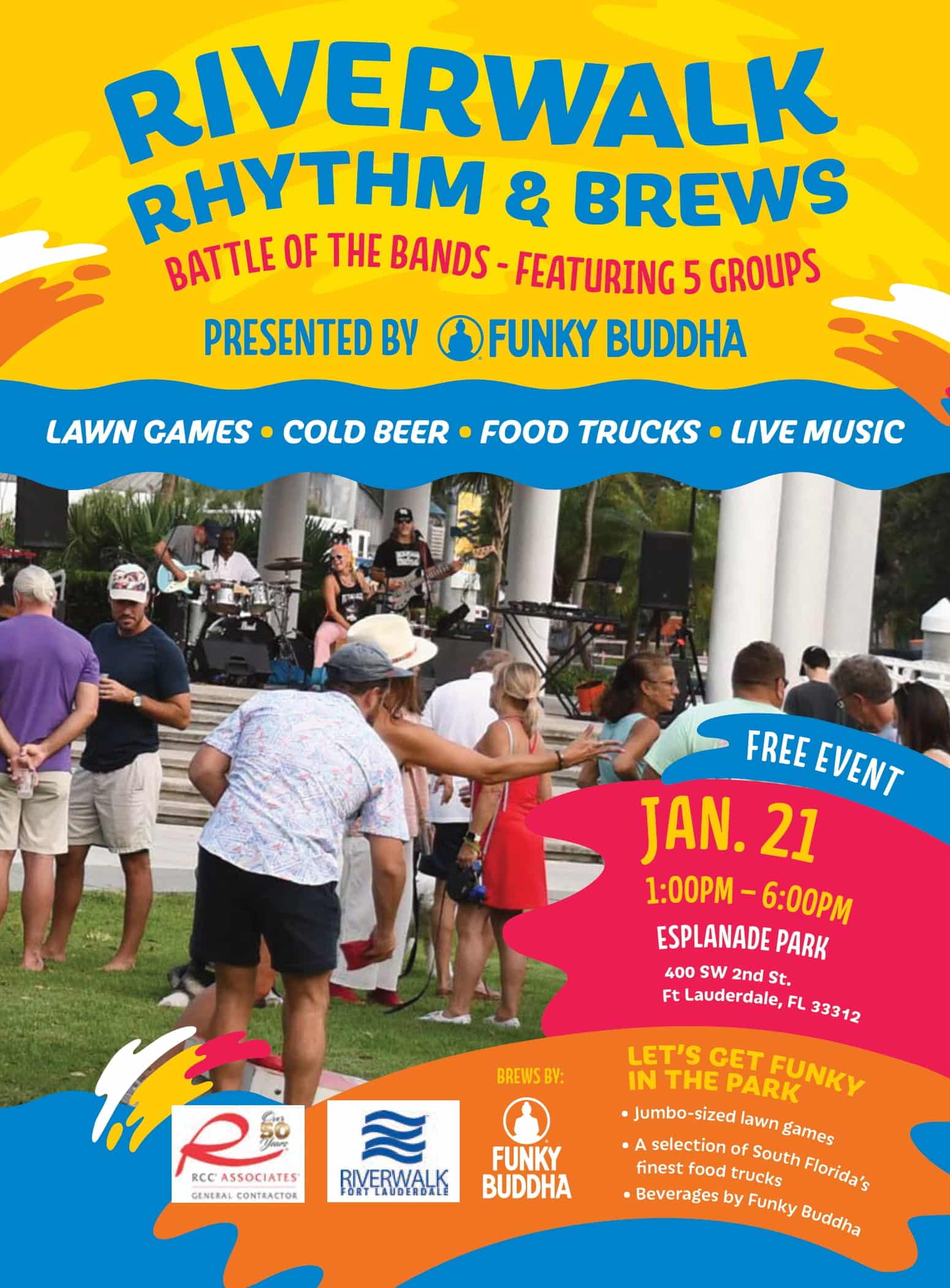 Riverwalk Rhythm & Brews III Battle of the Bands presented by Funky Buddha