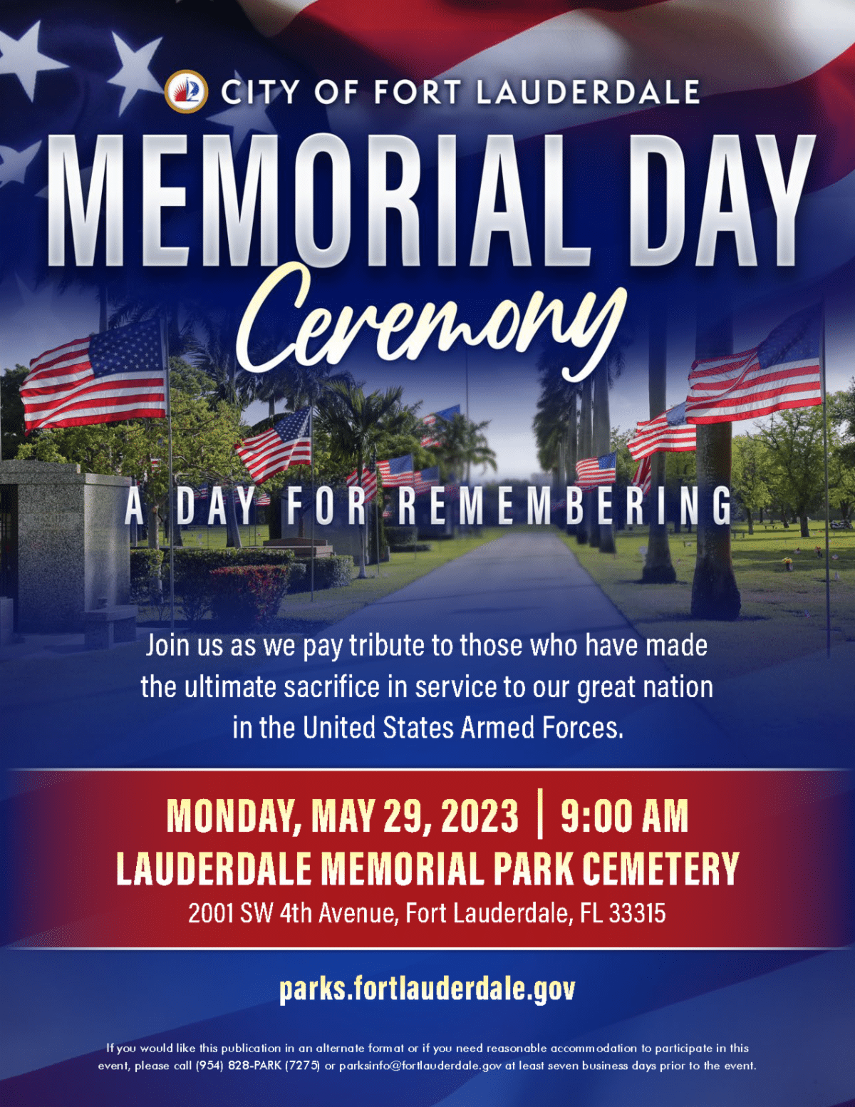 Memorial Day Ceremony - City of Fort Lauderdale - May 29, 2023