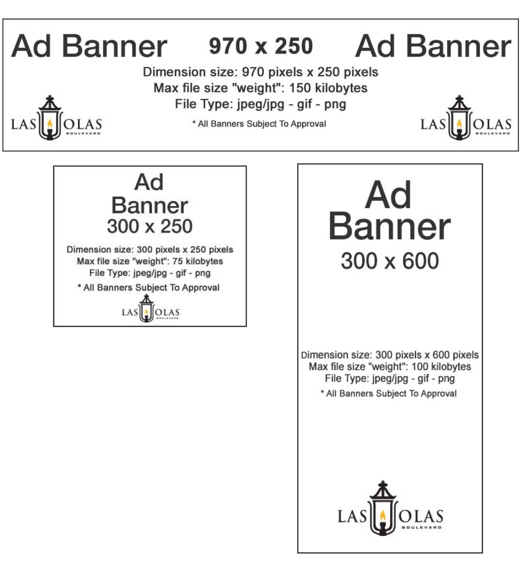 LOA AD Banner Sizes / Media Kit 2023
