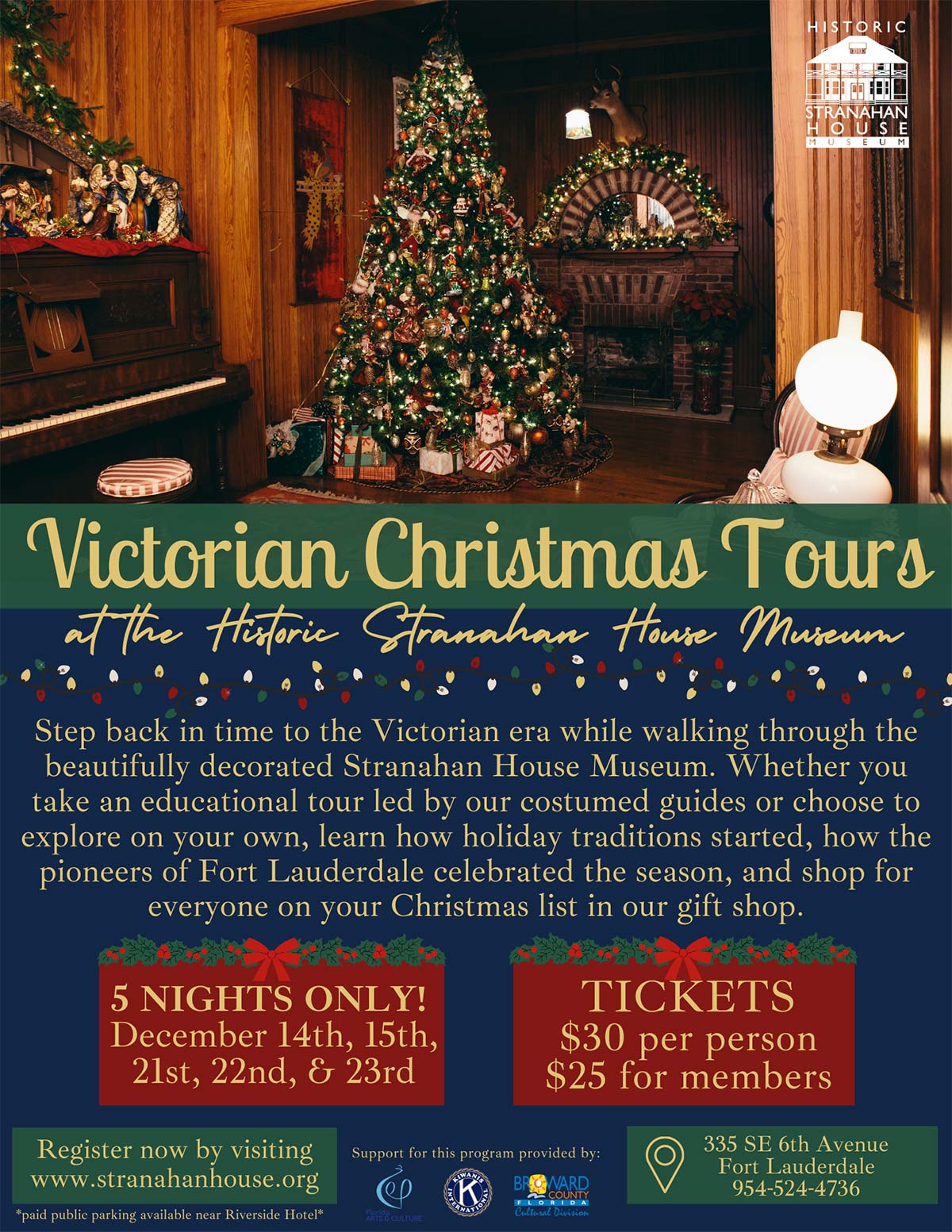 Victorian Christmas Tours at the Historic Stranahan House Museum