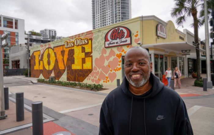 Artist Cey Adams commissioned to paint the public art piece in Fort Lauderdale