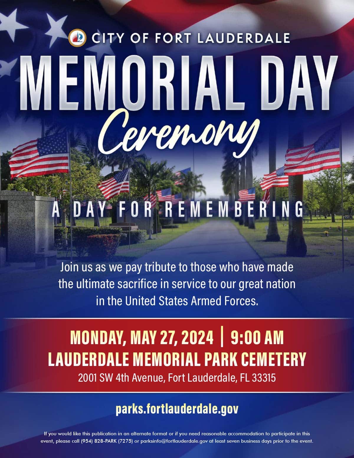 Memorial Day Ceremony - City of Fort Lauderdale - May 27, 2024